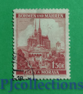 S688 - BOHEMIA E MORAVIA 1939 BRNO CATHEDRAL 1,50k USATO - USED - Used Stamps