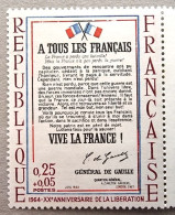 FRANCE Variété Yvert N° 1408d Papier Bleu, Juin 40 En Rouge **MNH - Neufs