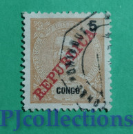 S691 - PORTUGUESE CONGO 1911 RE CARLOS - KING CARLOS 5r USATO - USED - Portugiesisch-Kongo