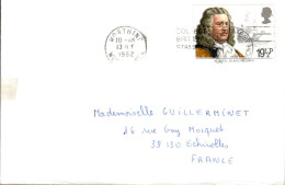 GB SEUL SUR LETTRE DE WORTHING POUR LA FRANCE 1982 - Briefe U. Dokumente