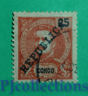S692 - PORTUGUESE CONGO 1911 RE CARLOS - KING CARLOS 25r USATO - USED - Portugiesisch-Kongo