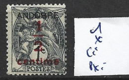 ANDORRE FRANCAIS 1 * Côte 1 € - Neufs