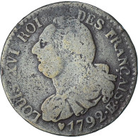 France, Louis XVI, 6 Deniers Français, 1792 / AN 4, Strasbourg, TB, Cuivre - Autres & Non Classés