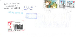 SLOVAQUIE AFFRANCHISSEMENT COMPOSE SUR LETTRE RECOMMANDEE POUR LA SUISSE 2002 - Storia Postale