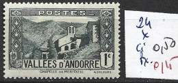 ANDORRE FRANCAIS 24 * Côte 0.50 € - Neufs