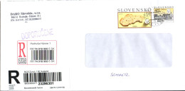 SLOVAQUIE AFFRANCHISSEMENT COMPOSE SUR LETTRE RECOMMANDEE POUR LA SUISSE 2007 - Storia Postale