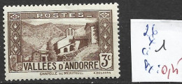 ANDORRE FRANCAIS 26 * Côte 1 € - Unused Stamps