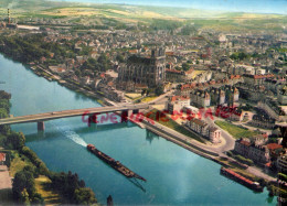 78-  MANTES LA JOLIE- VUE D' ENSEMBLE  AU CENTRE L' EGLISE NOTRE DAME - Mantes La Jolie