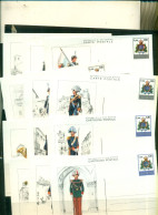 SAN MARINO UNIFORMES MILITAIRES 12 ENTIERS POSTAUX NEUFS A PARTIR DE 2 EUROS - Postal Stationery