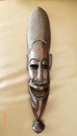 MASQUE AFRICAIN EN BOIS PRÉCIEUX (genre ébène) - Afrikaanse Kunst