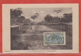 CONGO CARTE VILLAGE DE 1912 DE FORT CRAMPEL POUR ERMONT FRANCE - Covers & Documents