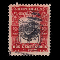 CANAL ZONE.1906.2c.SCOTT 23.USED.Overprint Reading Down - Zona Del Canal