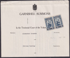 Canada Revenue (Yukon), Van Dam YL13, Used On Document - Fiscaux