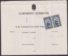 Canada Revenue (Yukon), Van Dam YL13, Used On Document - Fiscali