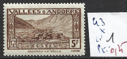 ANDORRE FRANCAIS 43 * Côte 1 € - Unused Stamps