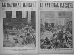 1894 ANARCHISTE RUBINO ATTAQUE ROI BELGE ROME 2 JOURNAUX ANCIENS - Sin Clasificación