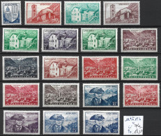 ANDORRE FRANCAIS 119 à 137 * Côte 74 € - Unused Stamps