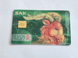 HUNGARY-(HU-P-1995-42C)-HOROSKOP-BAK-(146)(50units)(GEM01A82ECF)(tirage-200.000)-USED CARD+1card Prepiad Free - Ungheria