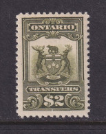 Canada Revenue (Ontario), Van Dam OST12, MNH - Fiscales