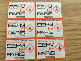 1969-SEHM Salon Européen De L'Habillement Paris- Bloc De 6 Vignette *NSG Erinnophilie,Timbre,stamp,Sticker-Bollo- Vineta - Blocs & Carnets