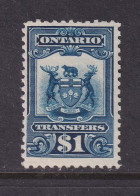 Canada Revenue (Ontario), Van Dam OST10, MNG (no Gum) - Steuermarken