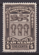 Canada Revenue (Saskatchewan), Van Dam SL45, MNH - Fiscales