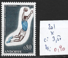 ANDORRE FRANCAIS 201 * Côte 3.50 € - Handbal