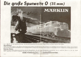 Catalogue MÄRKLIN 1949 Die Große Spurweite O (32 Mm) & Dampfmaschinen - Deutsch