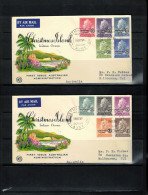 Christmas Island 1958 First Issue Australian Administration FDCs - Christmas Island