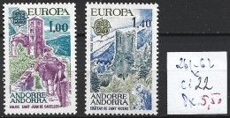 ANDORRE FRANCAIS 261-62* Côte 22 € - 1977