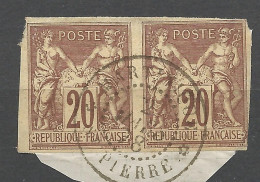 SAGE N° 34 CACHET à Date ST PIERRE MARTINIQUE / Used - Sage