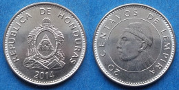 HONDURAS - 20 Centavos 2014 KM# 83a Monetary Reform - Edelweiss Coins - Honduras