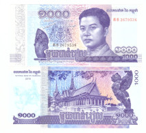 CAMBODIA  1000 RIELS 2016 P-67  UNC - Cambodge
