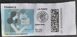 France Timbre Imprimé Sur Laposte.fr Noël Et Voeux Christmas And Wishes Lettre Verte Courrier Suivi - Printable Stamps (Montimbrenligne)