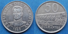 PARAGUAY - 50 Guaranies 1988 "Acaray River Dam" KM# 169 Monetary Reform (1944) - Edelweiss Coins - Paraguay