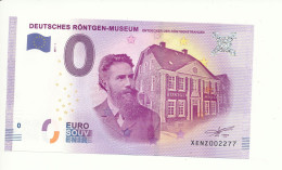 Billet Souvenir - 0 Euro - XENZ - 2017-1 - DEUTSCHES RÖNTGEN-MUSEUM ENTDECKER DER RÖNTGENSTRAHLEN - N° 2277 - Kilowaar - Bankbiljetten