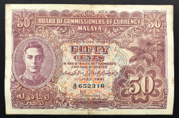 Malaya RE GIORGIO VI 1941 MALESIA 50 CENTESIMI Bb+ LOTTO.613 - Malaysia