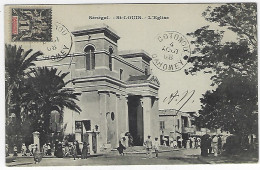 Timbre " DAHOMEY Et Dependances " Oblitéré COTONOU 1908 ( Ex Colonie Francaise ) Sur CP SENEGAL St Louis - Briefe U. Dokumente