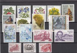 Iceland 1985 - Full Year MNH ** - Années Complètes