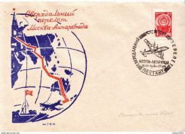 Soviet Union Special Cover From 1961 With Antarctic Fligh Cancel - Polar Flights