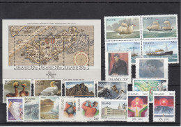 Iceland 1991 - Full Year MNH ** - Années Complètes