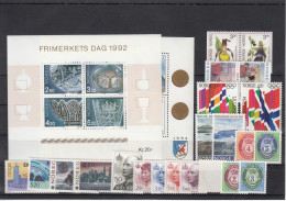 Norway 1992 - Full Year MNH ** - Annate Complete