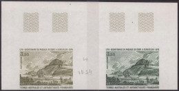 2 Essai De Couleur Taaf/fsat Passage Cook Kerguelen  Yvert PA 47 MNH ** - Non Dentelés, épreuves & Variétés