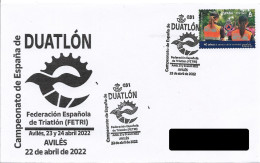 SPAIN. POSTMARK. SPANISH DUATLON CHAMPIONSHIP. AVILES. 2022 - Franking Machines (EMA)