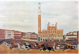 TEMATICA CAVALLI - HORSES - Cartolina, Cavalli, Palio Di Siena, Corsa - Paarden