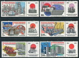CZECHOSLOVAKIA 1975 Industrialisation MNH / **. Michel 2285-90 Zf - Unused Stamps