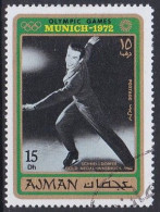 Ajman - 1972 - Manfred Schnelldorfer Gold Medal 1964 - Patinage Artistique