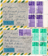 Postal History Cover: Brazil Stamps On 4 Covers, Brasilia - Brieven En Documenten