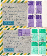 Postal History Cover: Brazil Stamps On 4 Covers, Brasilia - Covers & Documents