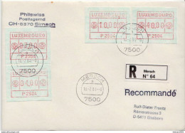 Postal History: Luxembourg R Cover With Automat Stamps - Frankeermachines (EMA)